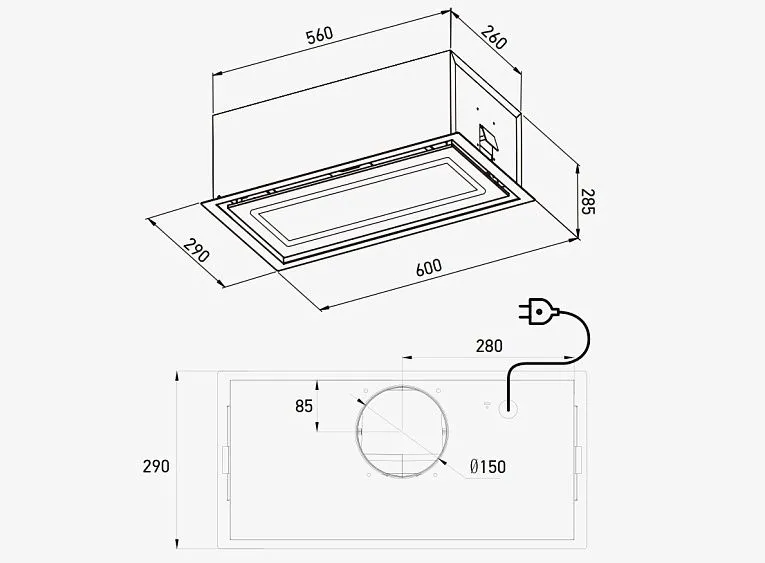 Вытяжка CANDY CVXBI662GB