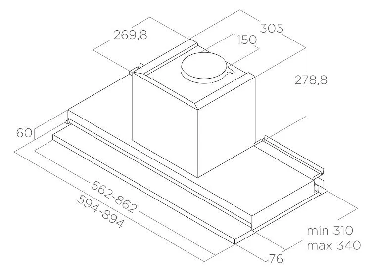 Вытяжка ELICA BOXIN DRY IX/A/60 (PRF0181274A)