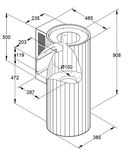 Вытяжка MAUNFELD EDELWEISS 39 WALL белый