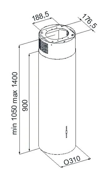 Вытяжка KONIGIN Pasio Black/Black Glass 31