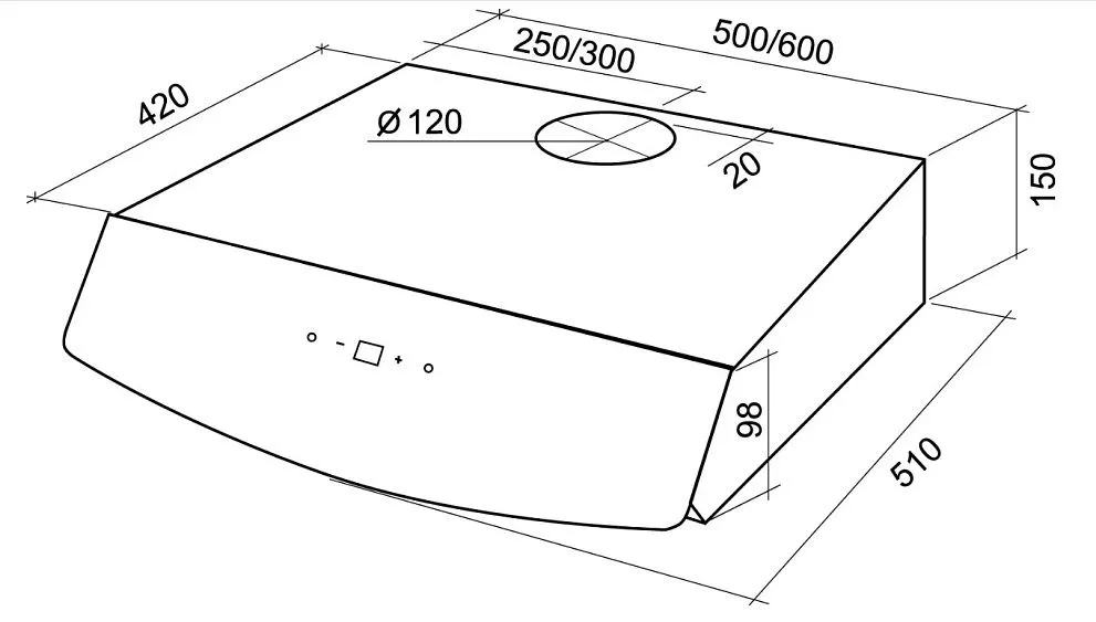 Вытяжка SHINDO aero duo 50 black