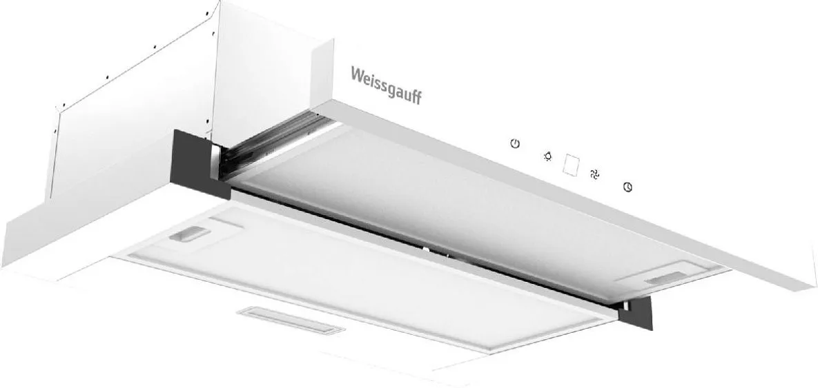 Вытяжка WEISSGAUFF TEL 600 2M Touch White Glass