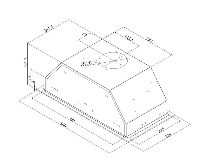 Вытяжка KORTING KHI 6788 GGR