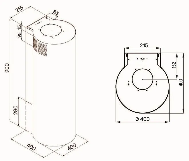 Вытяжка KUPPERSBERG WL-TUBA 40 B