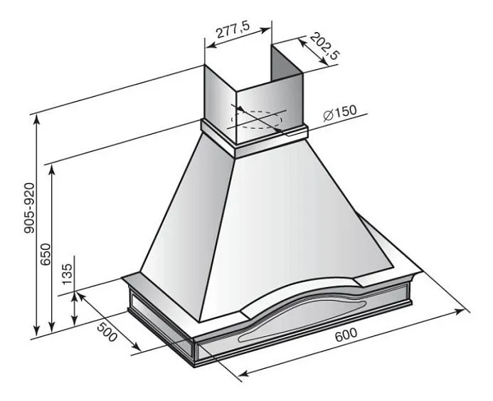 Вытяжка ELIKOR Вилла 60 фрукты (бежевый/дуб)