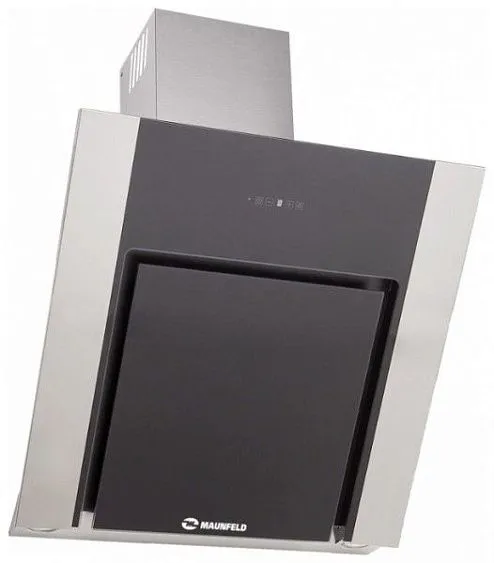 Вытяжка MAUNFELD modern 60 (цвет нерж+черное стекло+накладки нерж.)