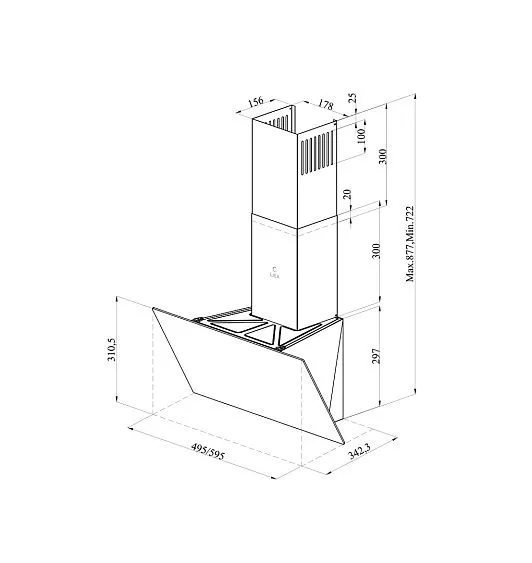 Вытяжка LEX zetta 500 black