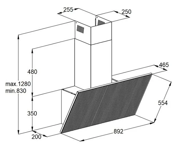 Вытяжка MAUNFELD FRANTA 90 чёрный антрацит