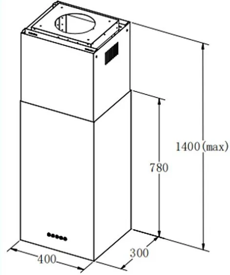 Вытяжка WEISSGAUFF Box 1400 Island BL