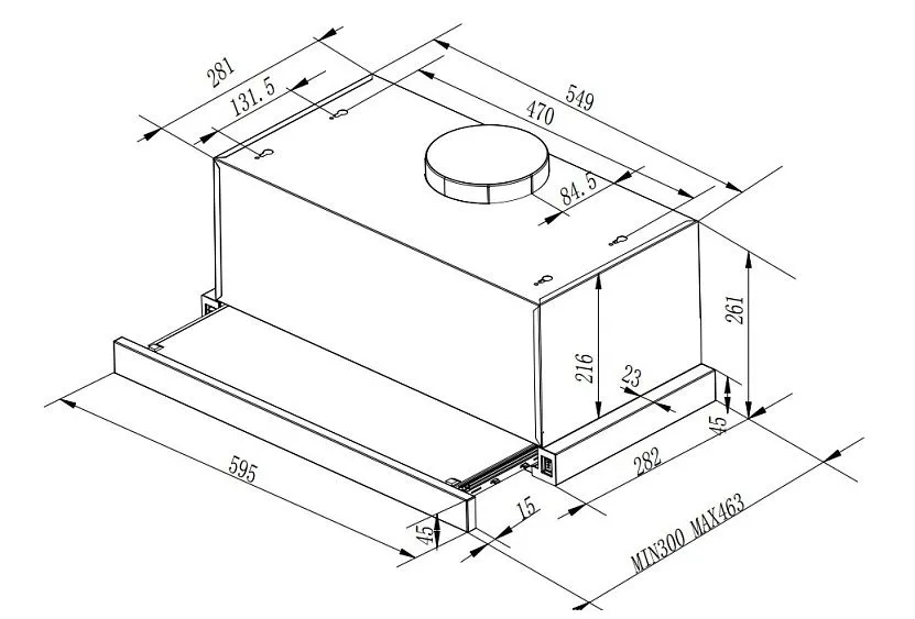 Вытяжка GRUNDIG GDT2230BG
