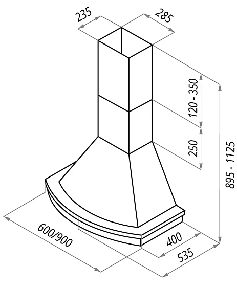 Вытяжка MAUNFELD gretta 90 b (black) painted (окрашенное дерево)