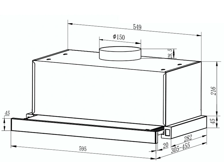 Вытяжка EXITEQ EX-1536 black