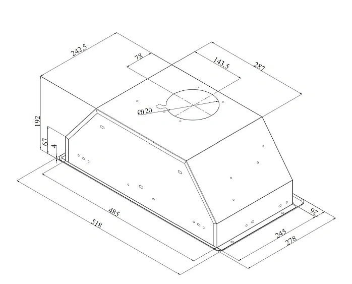 Вытяжка KORTING KHI 6393 W
