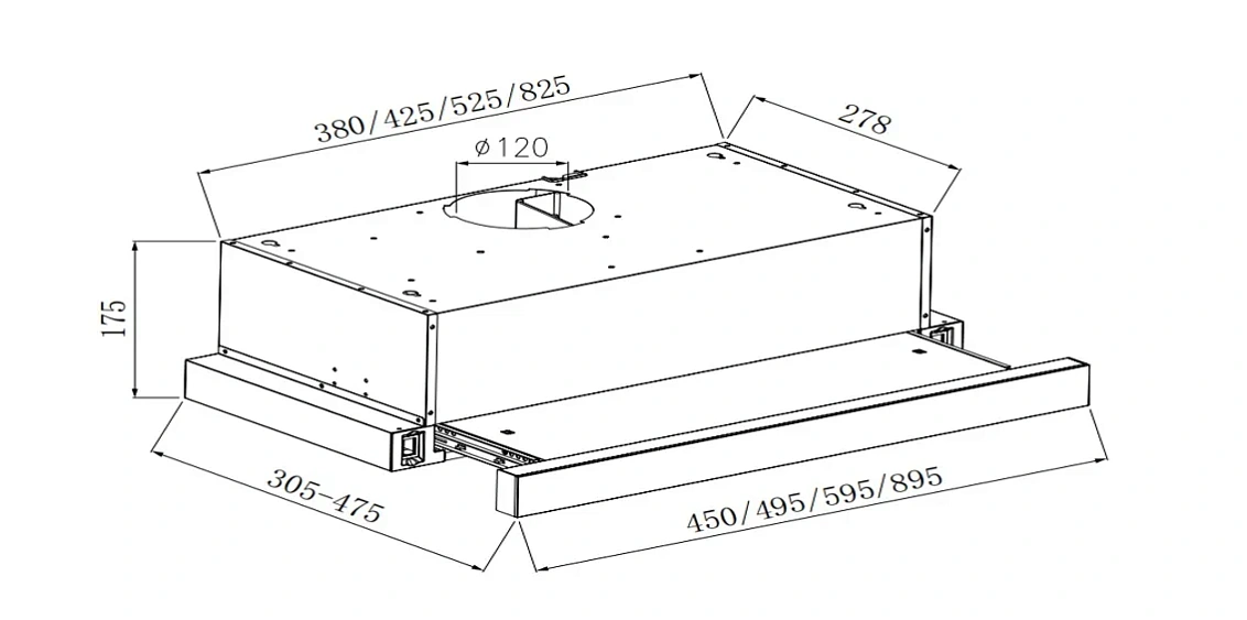 Вытяжка WEISSGAUFF TEL 450 White Glass
