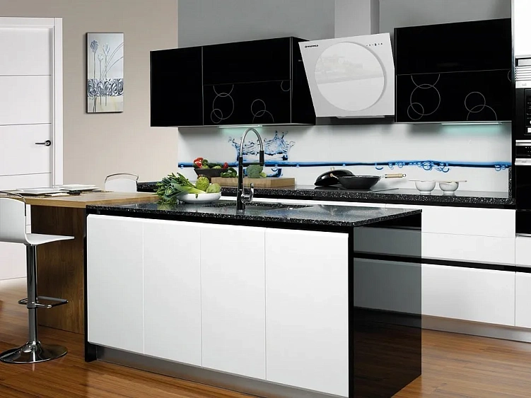 Вытяжка MAUNFELD Leeds 60 нержавейка+белое стекло