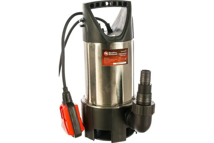 Насос дренажный QUATTRO ELEMENTI Drenaggio 750 F Inox 770-728