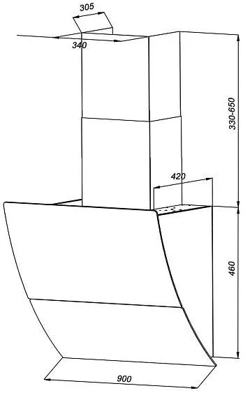 Вытяжка GERMES Alfa GC 90 WH
