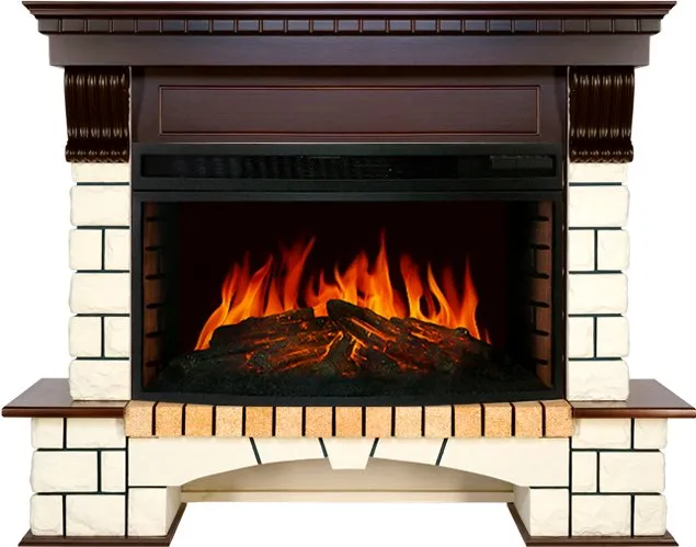 Камин ROYAL FLAME pierre luxe под dioramic 33w (темный дуб)
