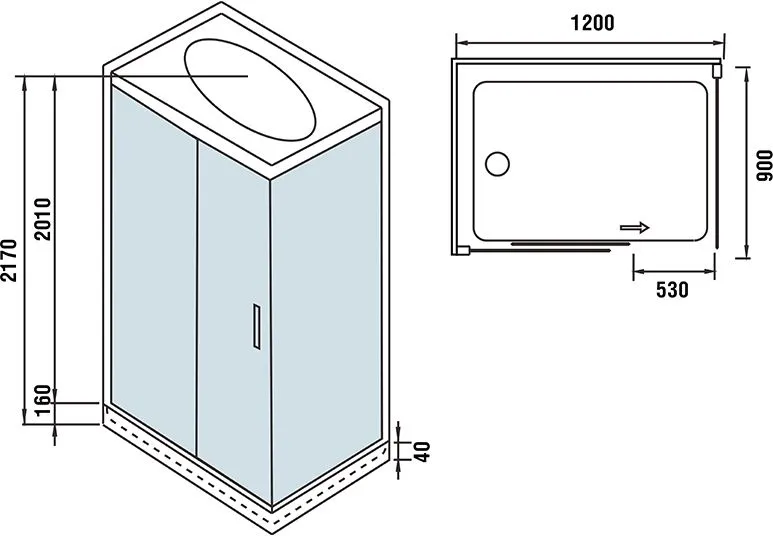 Душевая кабина WELTWASSER WW500 Laine 1212