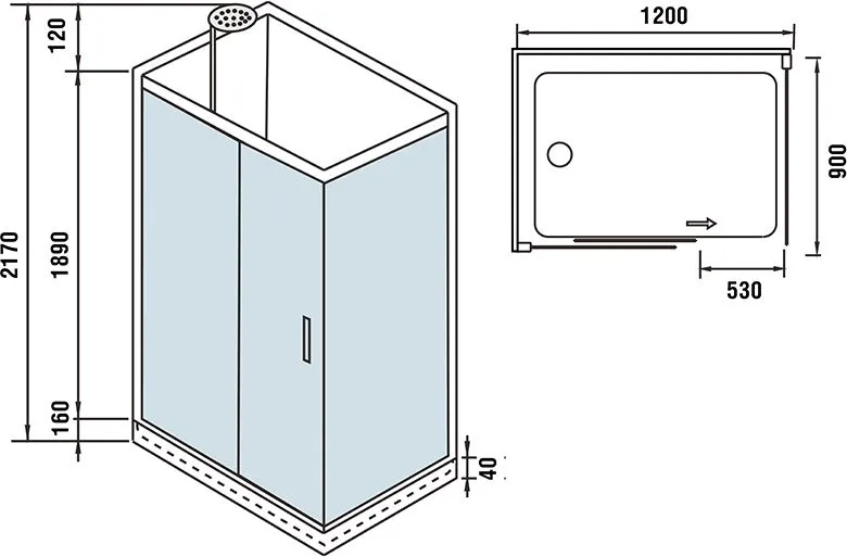 Душевая кабина WELTWASSER WW500 Laine 1211
