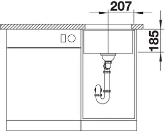Мойка BLANCO Subline 375-U Ceramic PuraPlus глянцевый белый (523726)