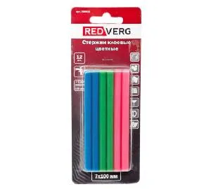 Клей Redverg для клеевого пистолета цветной (Ø7х100ммх12)(850031)