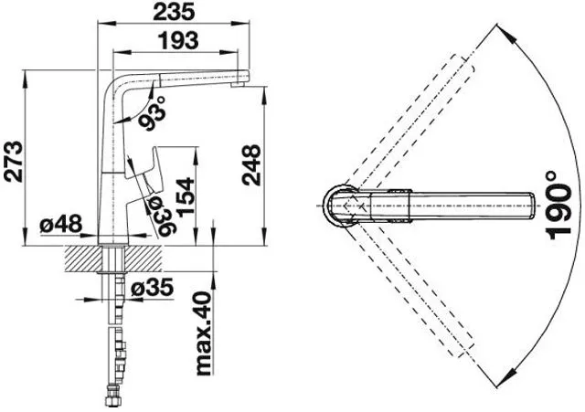 Смеситель BLANCO 521280 BLANCO AVONA-S белый