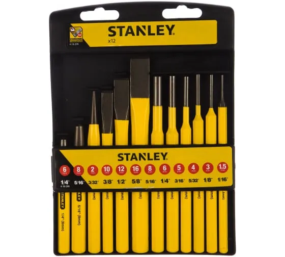 Набор бородков и зубил слесарных Stanley 4-18-299 12 штук