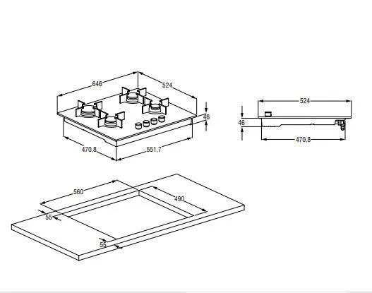 Варочная панель BEKO HING642202SB черный