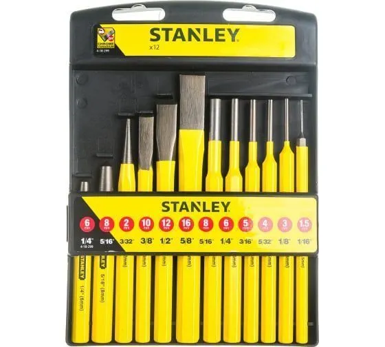 Набор бородков и зубил слесарных Stanley 4-18-299 12 штук