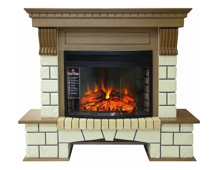 Камин ROYAL FLAME pierre luxe под dioramic 25 (дуб)