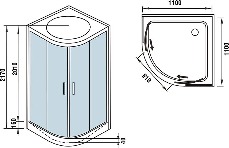 Душевая кабина WELTWASSER WW500 Emmer 11015
