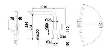 Смеситель BLANCO linus-s silgranit (518813)