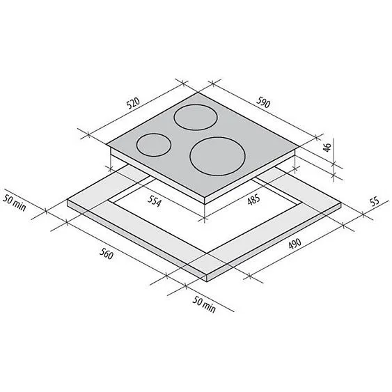 Электрическая варочная панель Fornelli PVA 60 Terzo