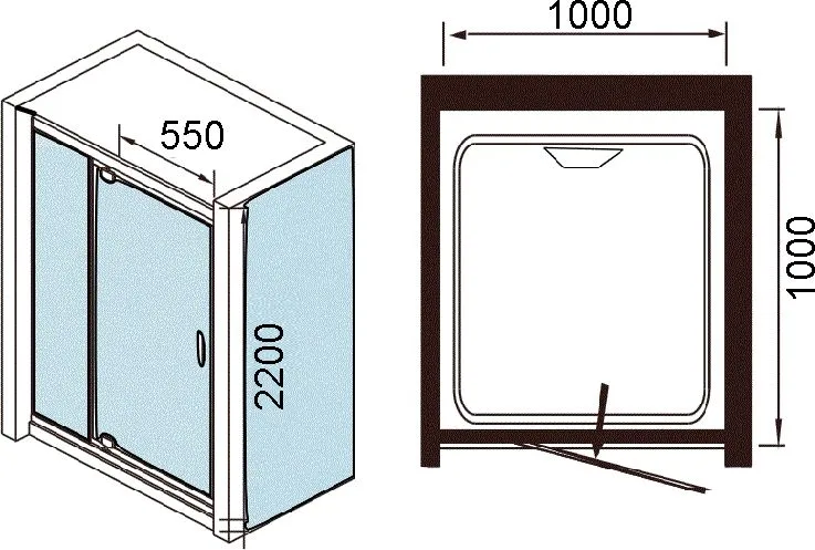 Душевая кабина WELTWASSER Maine-1 100х100 R