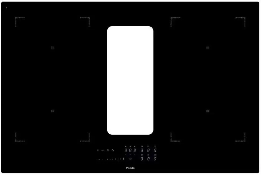 Варочная поверхность с вытяжкой PANDO E-391/78 V.1130 ECO PLUS + DIFUSOR LAT H60mm FILTROS CERAMICOS